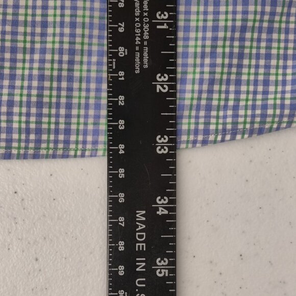 Ralph Lauren Shirt Mens 3XB Green Blue Check Classic Fit Short Sleeve Button - Picture 9 of 10